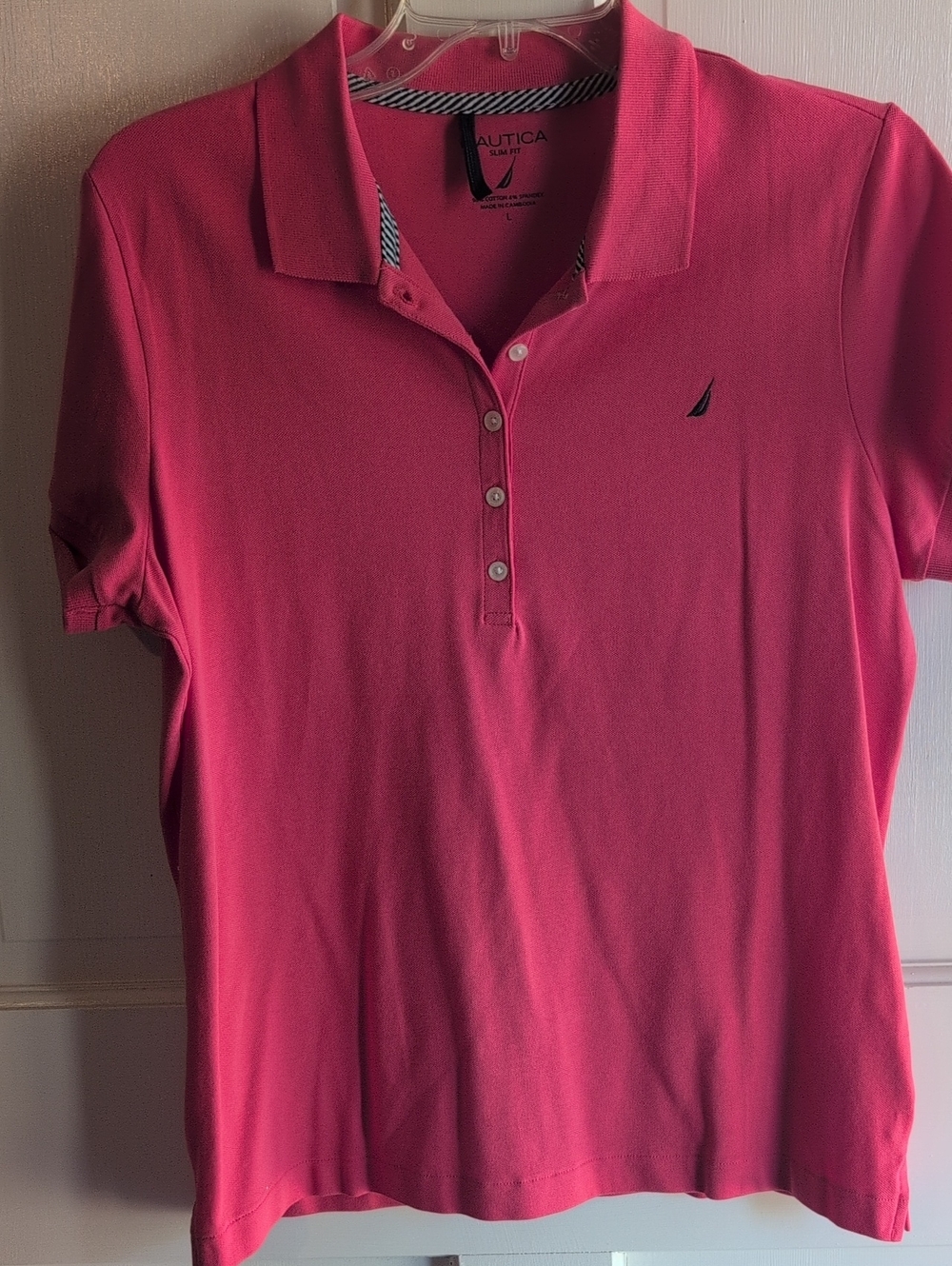 Nautica Women’s Coral Button-Down Polo Shirt